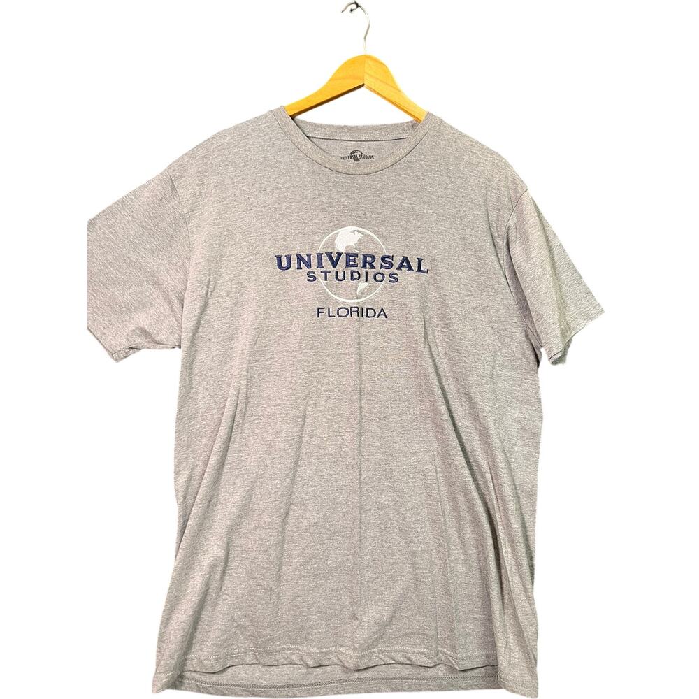 Universal Studios Florida Embroidered Logo T-Shirt Gray Men's Size XL